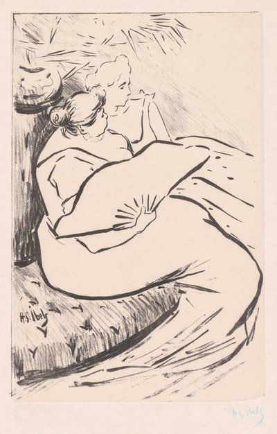 Zittende vrouw, ca. 1895-1900 door Henri Gabriel Ibels