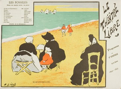 Tweede voorstelling: Les Fossiles, voor Le Théatre Libre door Henri Gabriel Ibels