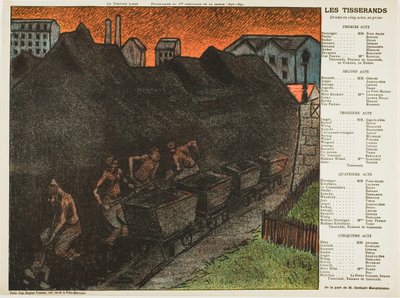 Zevende voorstelling: Les Tisserands, voor Le Théatre Libre door Henri Gabriel Ibels