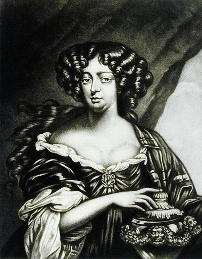 Portret van Lady Sophia Bulkeley (fl.1688) gegraveerd door Robert Dunkarton (1744-c.1817) uit Illustrious Characters in British History (mezzotint) door Henri Gascard