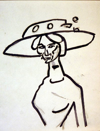 Een breedgerande hoed door Henri Gaudier Brzeska