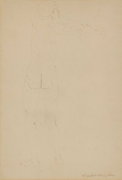 Mannelijk Naakt door Henri Gaudier Brzeska