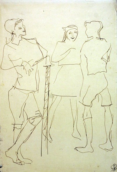 Kinderen in het park door Henri Gaudier Brzeska