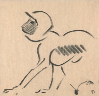 Hurkende Aap door Henri Gaudier Brzeska