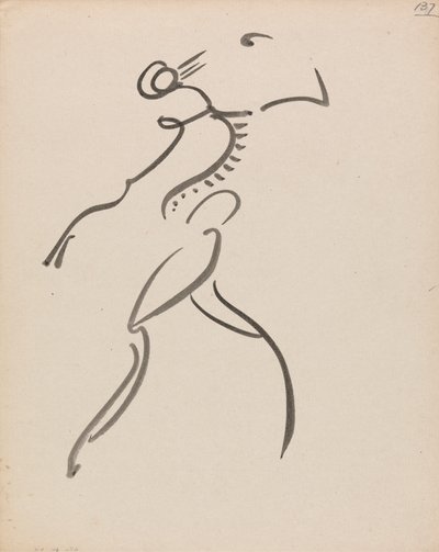 Dansende figuur, in profiel door Henri Gaudier Brzeska