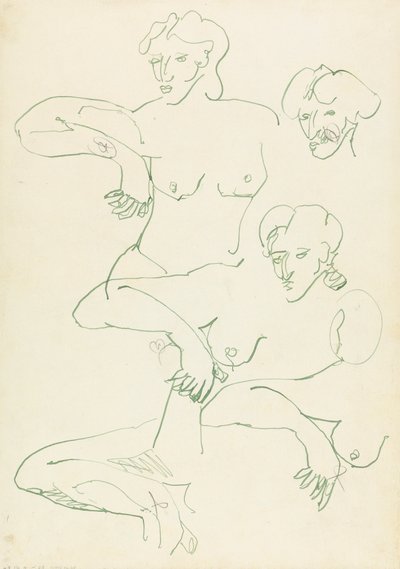 Vijf Studies van een Vrouwelijke Figuur door Henri Gaudier Brzeska