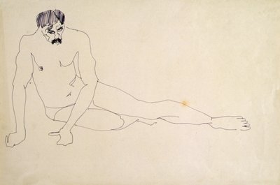 Mannelijke naakt rustend door Henri Gaudier Brzeska