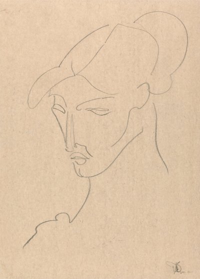 Portret van een vrouw door Henri Gaudier Brzeska