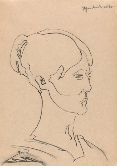 Portret van een vrouw door Henri Gaudier Brzeska