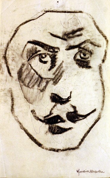 Beeldhouwwerk hoofd van Brodzky door Henri Gaudier Brzeska