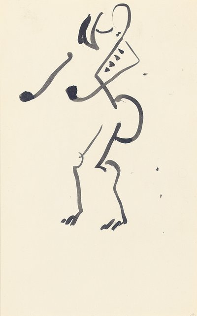 Studie voor "Rode Stenen Danser", 1914 door Henri Gaudier Brzeska