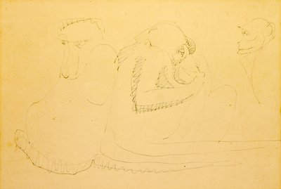 Drie apen door Henri Gaudier Brzeska