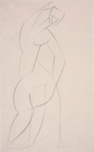 Zonder Titel (Studie voor Rode Steen Danser) door Henri Gaudier Brzeska