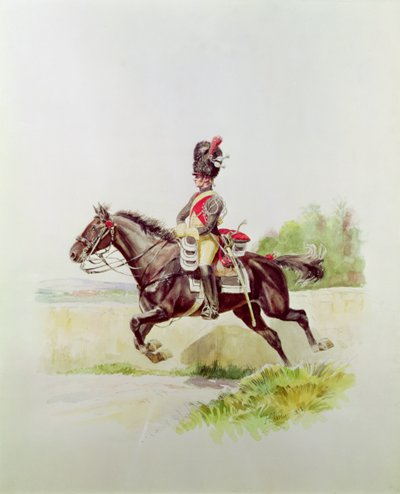 Soldaat van de Keizerlijke Garde te paard door Henri Georges Jacques Chartier