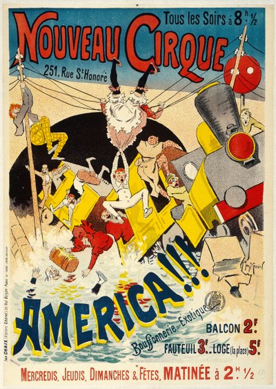 Nouveau Cirque, 1895 door Henri Georges Meunier