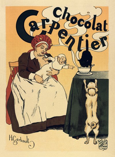 Reclame voor de chocoladedrank Carpentier, c.1900 door Henri Gerbault