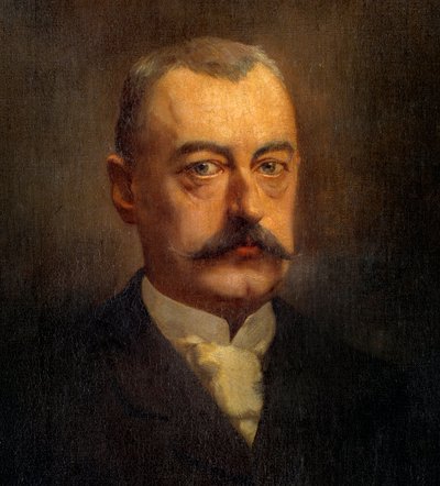 Detail van het portret van Pierre Waldeck Rousseau (Waldeck-Rousseau) (1846-1904) politicus door Henri Gervex
