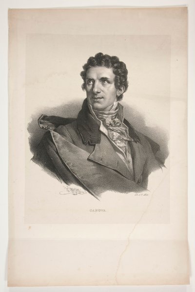 Portret van Antonio Canova door Henri Grevedon