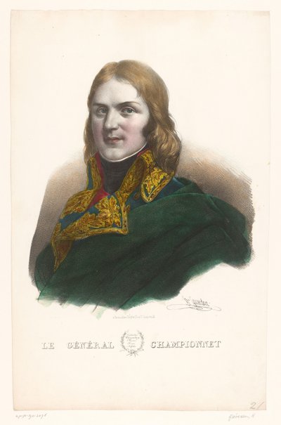 Portret van Jean-Étienne Championnet door Henri Grevedon