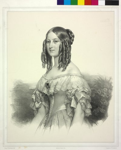 Prinses van Saksen-Coburg-Gotha Victoria door Henri Grevedon