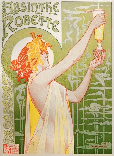 Voedsel en Drank. Absinthe Robette. Poster door Henri Privat Livemont, België door Henri Henri Antoine Théodore Livemont