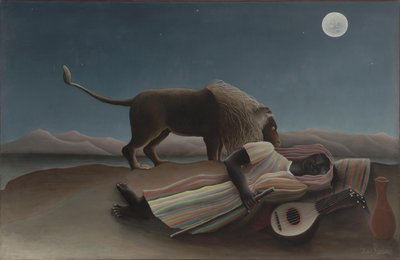 De slapende zigeuner door Henri J.F. Rousseau