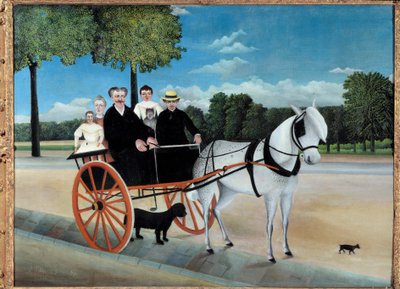 De kar van vader Junier. Schilderij door Henri Rousseau, genaamd de Douanier Rousseau (1844-1910) 1908. Parijs, Musée de l