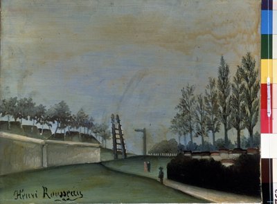 Uitzicht op Vanves door Henri J.F. Rousseau