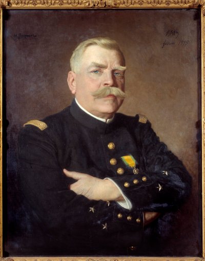 Portret van Joseph Joffre (1852-1931) maarschalk van Frankrijk. Schilderij door Henry Jacquier (1878-1921). 1915. Dim. 0,81 x 0,65 Versailles, Musee du Chateau door Henri Jacquier