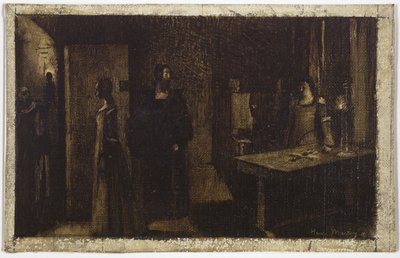 Het kruisbeeld, ca. 1887 (olieverf op doek) door Henri Jean Guillaume Martin