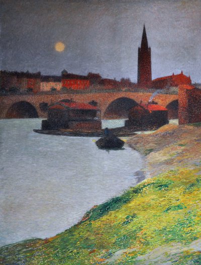 Gezicht op Toulouse, ca.1900 (fresco) door Henri Jean Guillaume Martin