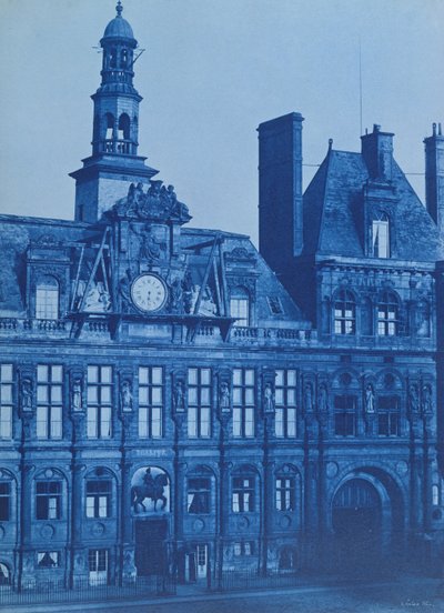 Het Hotel de Ville in Parijs, 1853 door Henri Jean Louis Le Secq