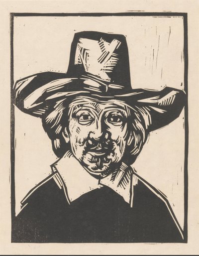 Man met hoed door Henri Jonas