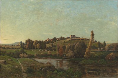 Landschap in Auvergne door Henri Joseph Harpignies
