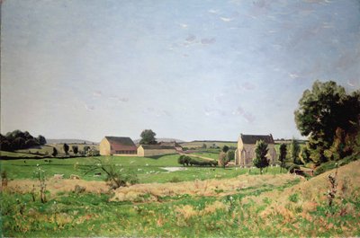 Landschap in Saulce, Yonne door Henri Joseph Harpignies