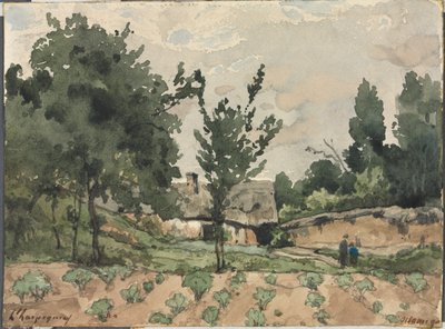 Landschap met Boerderij, 1892 door Henri Joseph Harpignies