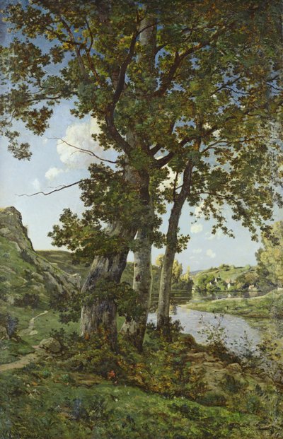 De Eiken van Chateau-Renard, 1875 door Henri Joseph Harpignies