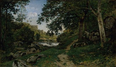 Het rotsachtige pad in de Morvan, 1869 door Henri Joseph Harpignies