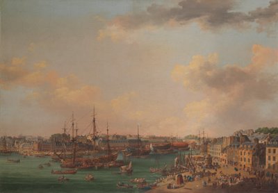 De buitenhaven van Brest, 1773 door Henri Joseph Van Blarenberghe