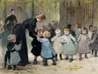 Op het speelplein door Henri Jules Jean Geoffroy