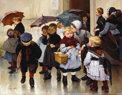 De klas verlaten, 1888 door Henri Jules Jean Geoffroy