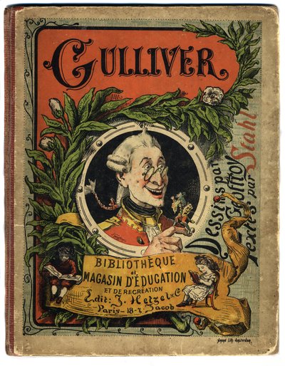 Portret van Lemuel Gulliver. Omslag voor "Gulliver