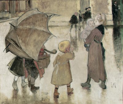 Terug naar school door Henri Jules Jean Geoffroy