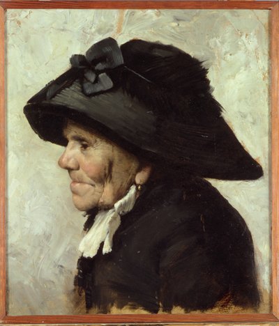 Studie van het Hoofd van een Oude Vrouw, 1880s door Henri Jules Jean Geoffroy