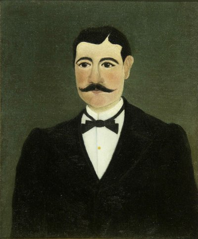 Portret van Frumence Biche in burgerkleding door Henri Julien Félix Rousseau