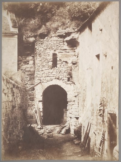 Achter de Troglodyte-boerderij door Henri Le Secq