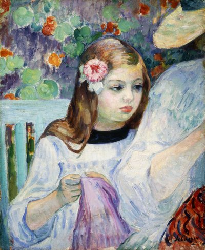 Een les in naaien, 1905-1906 door Henri Lebasque