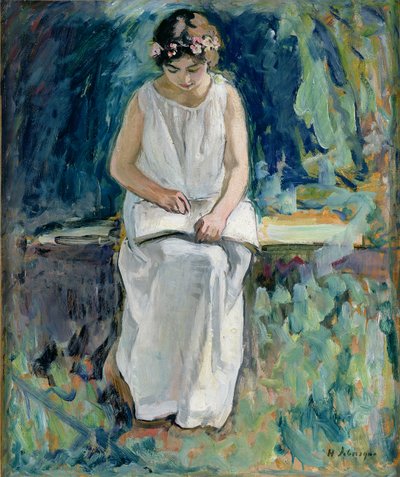 Meisje Leest door Henri Lebasque