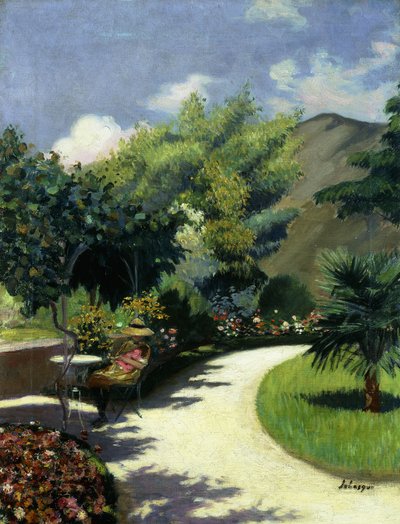 Meisje in een tuin, Le Pradet door Henri Lebasque