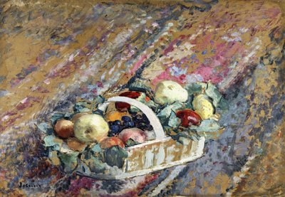 Stilleven met een mand met fruit; Nature Morte au Panier de Fruits door Henri Lebasque